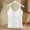 White, variant on Women's Ribbed Crop Top with Built in Bra Spaghetti Strap Tank Top Sleeveless Slim Fit Layering Cami for Casual Wear Summer Outfits, Beige,L