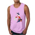 thumbnail image 1 of Tanques para Hombre de Verano Solto Chaleco Impresión Deportivo Cuello Redondo, Casual sin Mangas para Diario, Negocios Y Al Aire Libre, 1 of 3