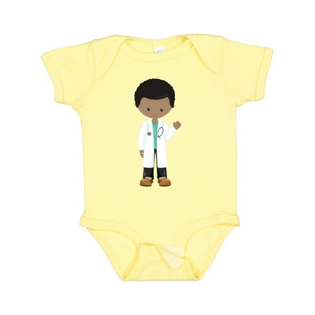 

Inktastic African American Boy Doctor Lab Coat Medicine Gift Baby Boy Bodysuit