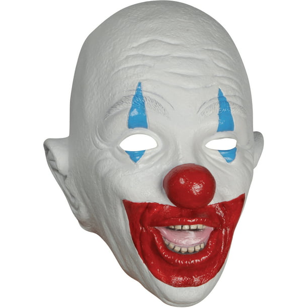 612px x 612px - Star Power Adult Bald Creepy Clown Latex Mask, White Blue Red, One Size -  Walmart.com