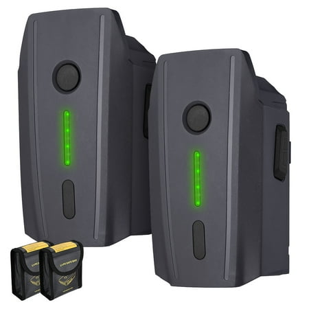 Powerextra 2-Pack 11.4 Volt 3830mAh Replacement LiPo Intelligent Flight Battery for DJI Mavic Pro & Platinum & Alpine