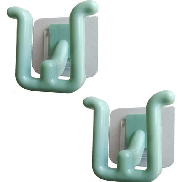 shiyou-Slippers Hook Bathroom Shower Adhesive Storage Organizer Rack Saving Space Babouche Sticky Holder (Green)