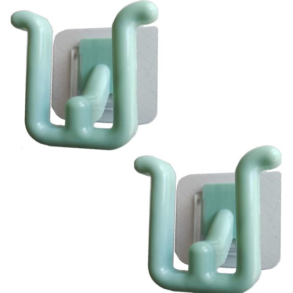shiyou-Slippers Hook Bathroom Shower Adhesive Storage Organizer Rack Saving Space Babouche Sticky Holder (Green)
