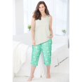 thumbnail image 5 of Dreams & Co. Plus Size Woven Sleep Capri Pant, 5 of 5