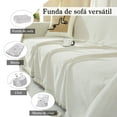 thumbnail image 4 of Eurhowing Chenille Sofa Cover, Pet & Kid Friendly Couch Slipcover, Ultra Soft Throws Furniture Protector for 3 Cushion Sofa, 71"x 118", White, 4 of 10