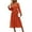 Brick Red, variant on PRETTYGARDEN Women's Maxi Dress Fall Long Sleeve Wrap V Neck Ruffle Flowy Belted Spring Wedding Guest Vacation