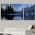 thumbnail image 2 of wall26 - 3 Piece Canvas Wall Art - Winter Landscape of Snow Mountain with Reflection in The Lake - Modern Home Art Stretched and Framed Ready to Hang - 16"x24"x3 Panels, 2 of 5