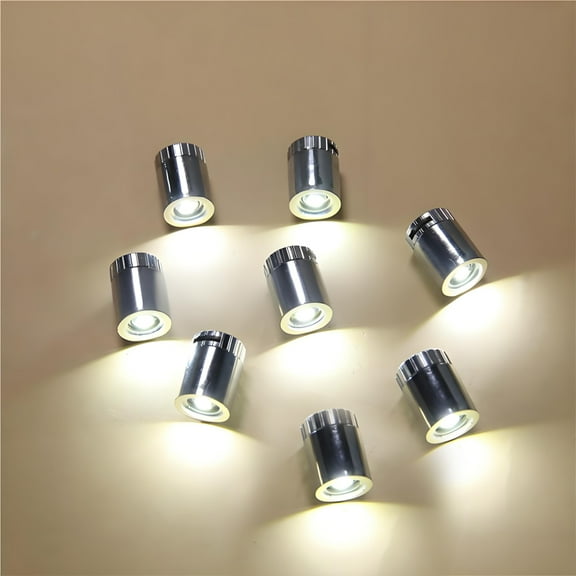 8 Pcs Led Lights, Battery-Powered Mini Led Lights, 7 Colors to Choose, Suitable for Dollhouses, Small Decorative Lights, Diy Miniature Lights(White)