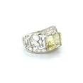 thumbnail image 4 of Genuine Lemon Quartz Ring Green Jewelry for Women 2.40 Carats Girlfriend Birthday Gifts, 4 of 14