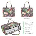 thumbnail image 2 of Large Capacity Tote Bag,Pioneer Flower Floral Print Pattern Handbag Fashion Luxury Tote Bag,15.7"x13"x 5.1" Inches,Laptop Compatible, 2 of 6