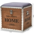 thumbnail image 3 of Baxton Studio Violetta Light Gray Fabric Wood Storage Trunk Ottoman, 3 of 10
