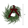 thumbnail image 5 of My Texas House Evergreen Artificial Christmas Wreath with Velvet Ribbon, Green and Red, 12", 5 of 5