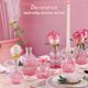 thumbnail image 2 of Set de jarrones de cristal UPBUD Pink 12 para centros de mesa de boda, 2 of 7