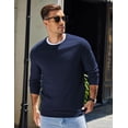 thumbnail image 3 of COOFANDY Mens Sweater Crewneck Pullover Long Sleeve Lightweight Sweater Plain Knit Silm Fit, 3 of 10