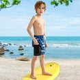 thumbnail image 5 of 5-16T Little Boys Swim Trunks Kids Boardshorts Print Swimwear Quick Dry Beach Shorts UPF 50+, 5 of 7