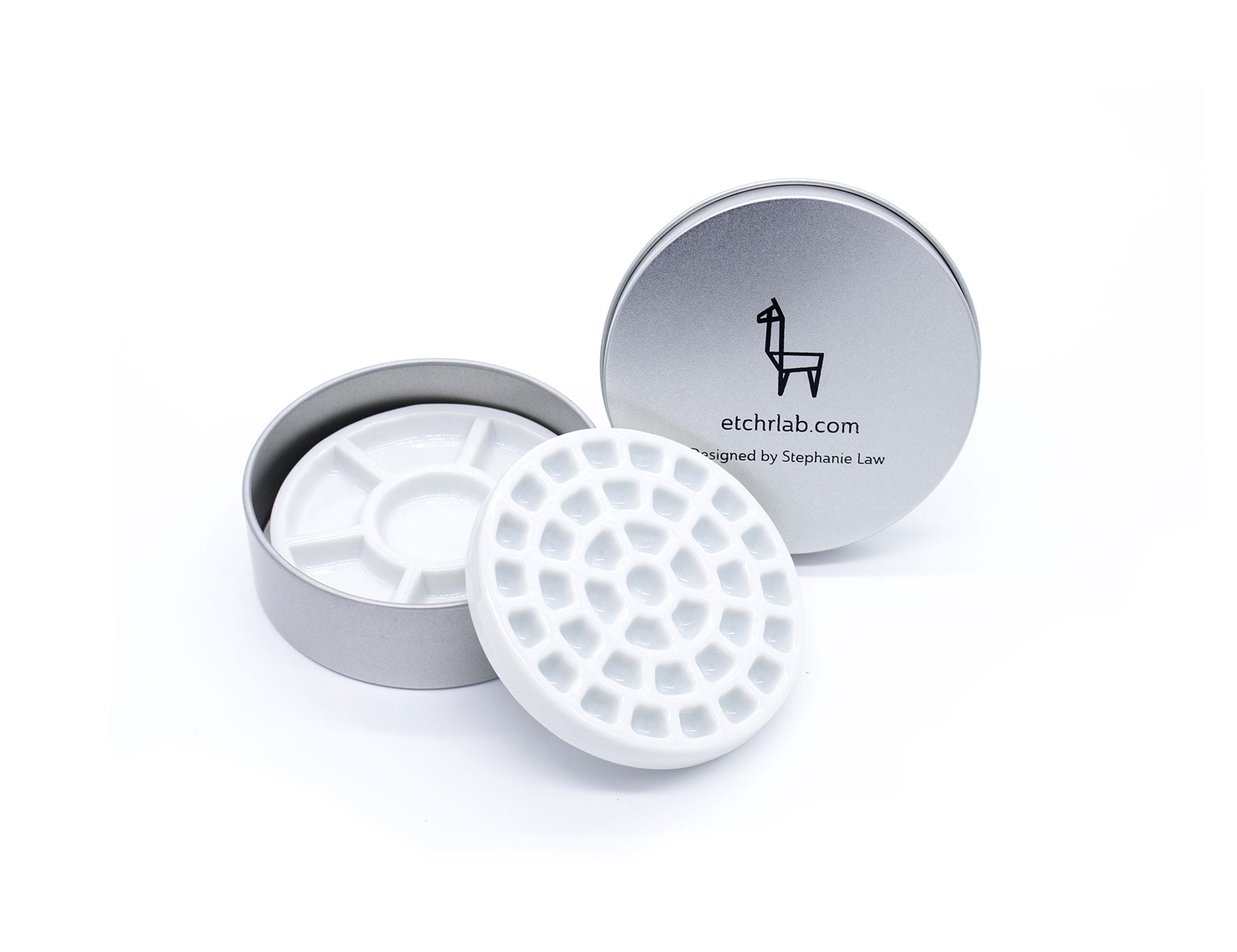 Etchr Lab Travel Mini Porcelain Palette, 37 Wells