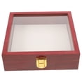 thumbnail image 1 of Raindrops Shadow Boxes Display Cases Pack Coffee Wood Square Frame with Clear Acrylic Lid for Home Specimens, 1 of 8