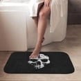 thumbnail image 3 of 1pc Skull Absorbent Non-Slip Bathroom Thickened Flannel Rug Decor,Soft,Quick Drying,Suitable For Indoor/outdoor Use,Bathrooms,Bedrooms,Kitchens,Terrace,Laundry Rooms,16"x24", 3 of 9