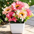 thumbnail image 2 of Clearance Artificial flowers under $5,‌Artificial Chrysanthemum Flower Gypsophila Pot Bonsai Decor Lifelike Flowers In Planter Realistic Home & Decor Perfect For Garden Wedding, 2 of 7