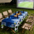 thumbnail image 5 of AURIGATE Soccer Theme Disposable Tablecloth,107.9×53.9in Plastic Waterproof Football Field Pattern Table Cover for Game Day Watch Party Birthday Sports Event Celebration, 5 of 6