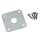 thumbnail image 2 of KAISH Chrome Flat Bottom Metal Jack Plate Flat Base Square Jackplate for Les Paul LP Guitars, 2 of 2