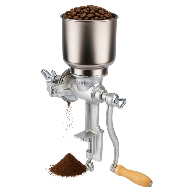 Hand Operated Corn Grain Mill Grinder Useful Kitchen Tool with Big Hopper Adjustable for Corn Coffee Food Wheat Oats Nut Herbs Spices Seeds Grinder Great for Restaurants Commercial Kitchens Bakery