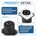 thumbnail image 3 of 2pcs 4 Pole Speaker Jack Twist Lock,1 Inch XLR Speaker Panel Mounts,Black, 3 of 7