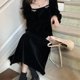 thumbnail image 2 of Vestido de terciopelo de manga larga, vestido largo de terciopelo para mujer, vestido largo de terciopelo, vestido largo de terciopelo, máxima confiabilidad, 2 of 9