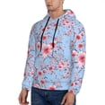 thumbnail image 2 of Hoodies for Men - Watercolor blue berry blossoms Long Sleeve Comfrt Men'S Fashion Hoodies & Sweatshirts, Sweatshirts for Men Hoodies Pullover Clothing Clothes with Pouch, 2 of 7