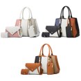thumbnail image 4 of Minnieouse Bolso de hombro de 4 piezas con gran capacidad para mujer adecuado para bolsos diarios para mujer Bolsas de mensajero y de hombro marrón, 4 of 6