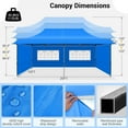 thumbnail image 3 of SANOPY 10x20 Outdoor Commercial Canopy, Waterproof and Sunshade Canopy with Awning Eaves for Street Commercial Event, Heavy Duty Pop Up Canopy, Blue, 3 of 8