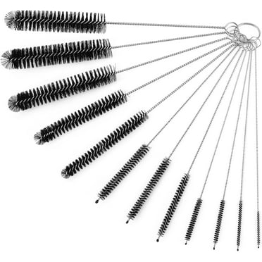 12pcs Baby Bottle Brush Cleaning Kit - Long Bottle Washer Brush Set, Straw Cleaner Brush, Small Brush For Clean, Kitchen Item Under 5, Long Wire Bottle Brush