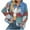 Blue, variant on Miqool Women's Western Cowgirl Jean Jacket Boyfriend Washed Button Down Cropped Denim Jacket Long Sleeve Jean Coat with Pockets
