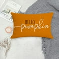 thumbnail image 6 of Hello Pumpkin Pillow Cover 12x20 Orange Bolster Outdoor Decorative Pillow Cover Fall Lumbar Pillow Covers for Fall Autumn Decor, 6 of 6