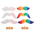 thumbnail image 4 of KAKOWELY 1 juego de bigote arcoíris, accesorio, bigote falso, divertido bigote de payaso, bigote de fieltro, disfraz de fiesta para fiesta de cumpleaños, disfraz y actuación., 4 of 4