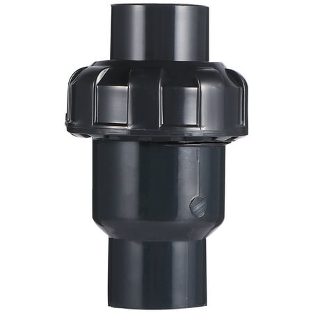 

NUOLUX 1Pc UPVC Check Plastic Back-pressure Non-return Flap One-way for Water Conducting (Black 1/2”)