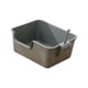 thumbnail image 4 of Caja de arena para gatos de interior, inodoro para gatitos, caja de arena para mascotas de lados altos, arena para mascotas abierta Gris, 4 of 7