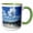 Green/White, variant on 3drose, Image of on Sanibel Causeway with Huge White Billowy Clouds, 11oz Two-tone Red Mug