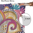 thumbnail image 6 of Boho Curtains, Abstract Pelis Boho Brown Vintage Floral Ethnic Tribal Blossom Print, Blackout Curtains for Bedroom Living Room42X84x2 Inch, 6 of 6