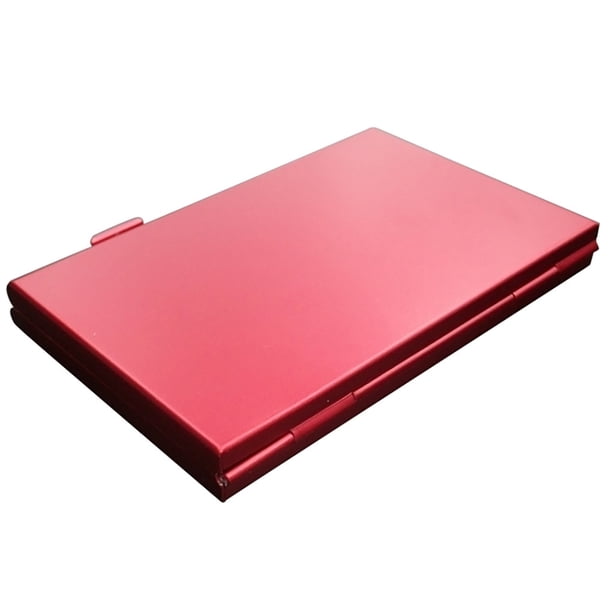 Soporte para caja de tarjeta de memoria 2 capas 24 ranuras Estuche de almacenamiento Aleación de aluminio Mini organizador de tarjetas TF, Rojo Inevent EL001991-04