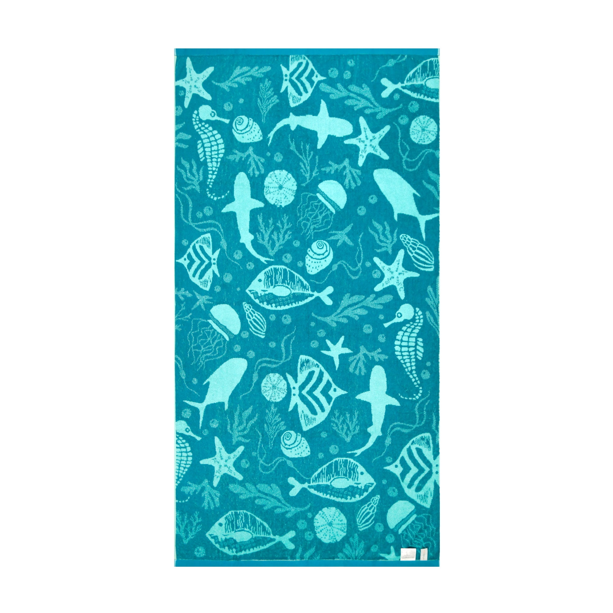 Mainstays Ocean Creatures Beach Towel, Size 72" x 36"