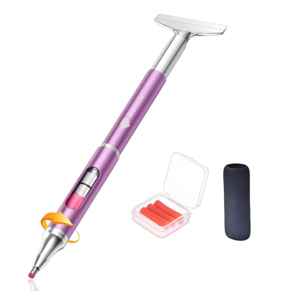 GJX Diamond Art Painting Pen Refillable Wax Pen for Diamond Art Kit Accessories Self-Stick Drill Pens with Metal Correction Plate for 5D Craft Diy Nail