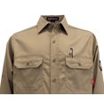 thumbnail image 4 of Camisas BOCOMAL FR, camisas de soldadura ligeras de verano de 6,25 oz, camisa resistente al fuego, camisa ignífuga de color caqui para hombres, 4 of 5