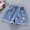 Sky Blue, variant on Liyamei Girls Distressed Denim Shorts with Elastic Waist for Summer Size 2-8,Sky Blue