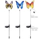 thumbnail image 3 of Luces solares de jardín con forma de mariposa, juego de 3 luces solares para exteriores con estacas, luces de cadena de mariposas multicolores, luces decorativas de mariposas de fibra óptica, decoraci, 3 of 5