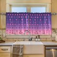 thumbnail image 2 of Yayeee Kitchen Curtains Tier Set of 2 Light Filtering 57"x24" Over Sink Window Panels, Gradient Love, 2 of 7