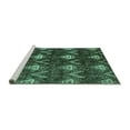 thumbnail image 2 of Ahgly Company Machine Washable Indoor Rectangle Oriental Turquoise Blue Modern Area Rugs, 7' x 10', 2 of 4