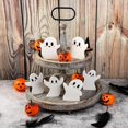 thumbnail image 2 of Decoraciones de Halloween xinyu 3 piezas de fantasmas para interiores letrero de mesa con bandeja de madera, 2 of 7