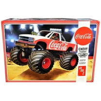 Skill 2 Model Kit Chevrolet Silverado Monster Truck "Coca-Cola" 1/25 Scale Model by AMT