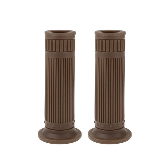 Unique Bargains 7/8" 22mm 15/16" 24mm Universal Motorcycle Hand Grips Cover Non Slip TPU Handlebar End Grips for Motorcycle Scooter Bicycle ATV Dark Brown 1 Pair